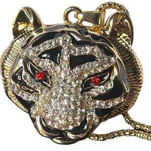 🐯 NWT! Tiger Rhinestone Necklace